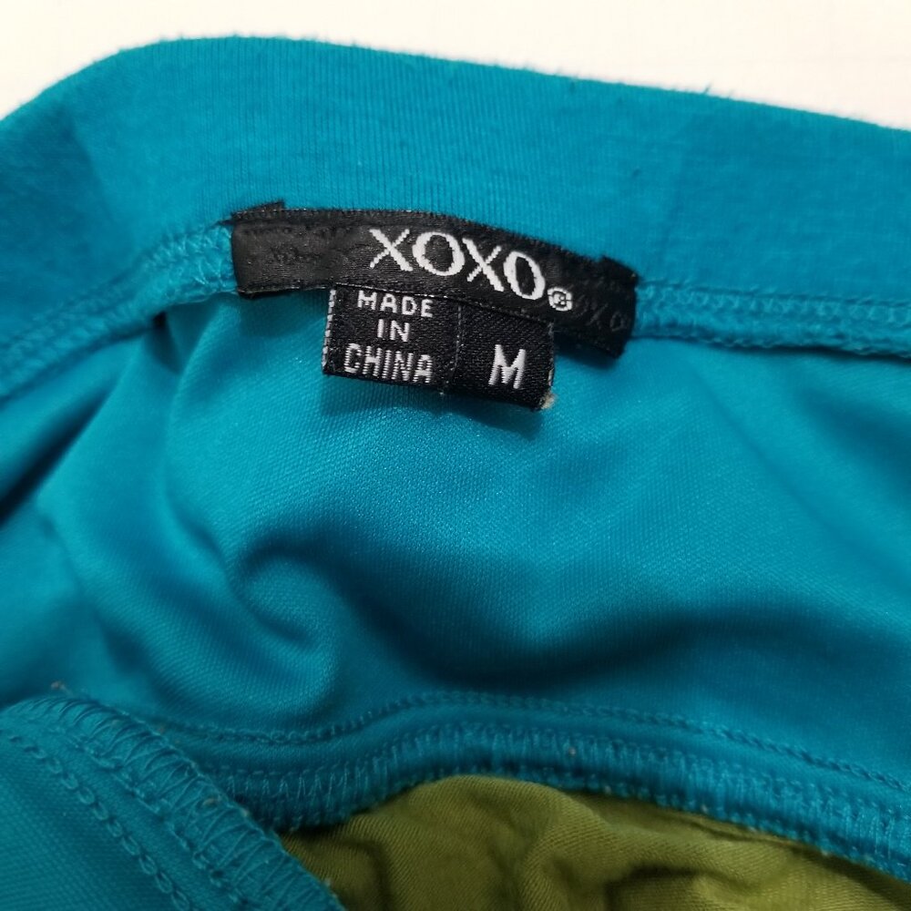 XOXO Maxi Long Dress in multi-colors (blue, green, black), size M - Picture 13 of 13